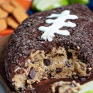 Chocolate Chip Cookie Dough Football Dip