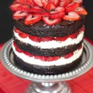 Strawberry Brownie Layer Cake